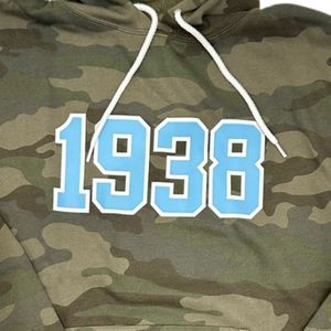 Sweat à capuche camouflage en polaire douce, pull à manches longues, vêtement décontracté pour l'extérieur, streetwear, mode - Product Image 5