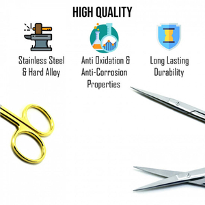 Tijeras Quirúrgicas Estándar TC Rectas de 14.5cm con Filo de Corte de Carburo de Tungsteno y Acero Inoxidable Alemán - Precio Económico - Product Image 2