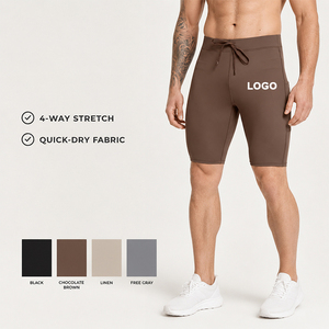 Men's <b>Canvas</b> Moisture Wicking Breathable Compression Shorts Pockets Distressed Drawstring Waist Sporty Solid Color Short Length - Product Image 2