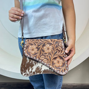 Nueva tendencia, Bolso bandolera de cuero de vaca con herramientas manuales de gran capacidad para mujer, bolsos de hombro versátiles ligeros simples - Product Image 4