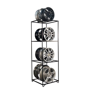 Expositor de Ruedas de Coche de Metal Industrial Resistente Personalizado, Estante de Suelo de Acero Ecológico para Almacenamiento en Hogares, Tiendas y Supermercados - Product Image 4