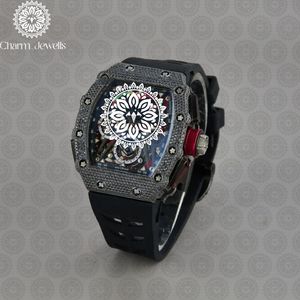 Charm_Jewells Vintage Luxury Men's Stainless Steel Watch 40mm Case Analog Mechanical Movement <b>Chronograph</b> Diamond Accents Glass - Product Image 4