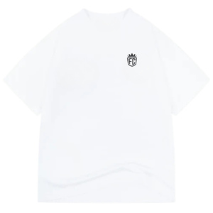 T-shirt en coton oversize pour homme, logo minimaliste sur la poitrine, streetwear, manches courtes, décontracté, mode, vente en gros, OEM, usine personnalisée - Product Image 6