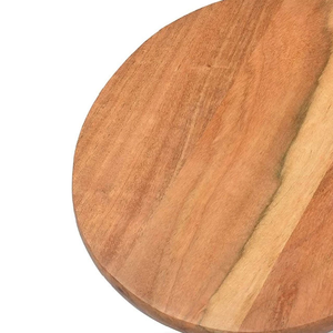 Planche à découper en bois d'acacia occidental avec poignée, planche à pizza, 100% écologique - Product Image 5