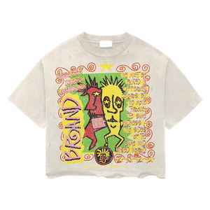 Brand <b>Men's</b> Short Sleeve T-Shirt Regular Fit 100% Cotton Knitted Jersey Printed Design Hand-Painted Pattern Formal <b>Turtleneck</b> - Product Image 1