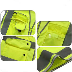 Gilet de sécurité haute visibilité imperméable et réfléchissant avec plusieurs poches, gilet de travail de sécurité avec logo, meilleur gilet de sécurité - Product Image 6