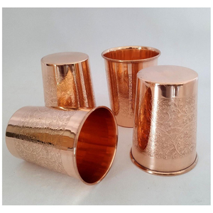 Gobelet en cuivre pur à 100 %, poli, écologique, verre à eau en métal ayurvédique pour la maison, l'hôtel et le restaurant - Product Image 4