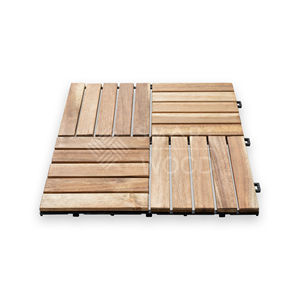 SMARTWOOD ACACIA Dalles de terrasse en composite bois-plastique brossé moderne Série ZenVista |   Revêtement de sol extérieur emboîtable couleur huilée - Product Image 2