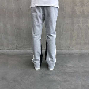 Pantalones de chándal de pana 100% algodón para hombre, de cintura alta, corte holgado, estilo casual, con logotipo personalizado bordado y efecto apilado - Product Image 3