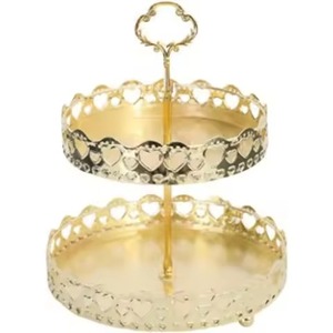 Support à gâteau en métal de qualité alimentaire, plateau de présentation de desserts, plateau à cupcakes, décoration de table pour événements, utilisation sûre pour le service - Product Image 2
