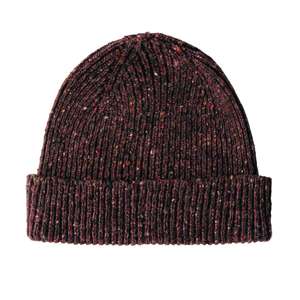 Protect Style Apparels Gorro de punto unisex de invierno, rojo liso, con puño acanalado, 100% algodón, gorro de esquí informal con patrón de letras - Product Image 2