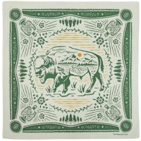 Pañuelo Occidental Personalizado de Algodón con Diseño de Búfalo |   Pañuelo Cuadrado Vintage Inspirado en la Naturaleza |   Pañuelo para la Cabeza con Estampado de Sublimación, Transpirable, Estilo Vaquero