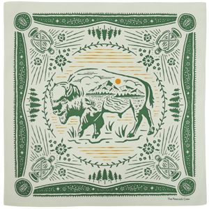 Custom Buffalo Western Bandana | Vintage Nature Inspired <b>Square</b> <b>Scarf</b> | Sublimation Printed Cowboy Head Wrap Hot Selling Bandana - Product Image 1