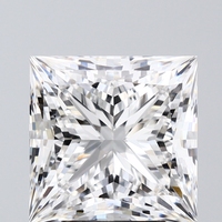 Pierre synthétique (cultivée en laboratoire) de 5,00 carats, taille princesse, couleur D, pureté FL sans défaut, certifiée IGI pour la fabrication de bijoux