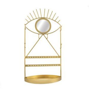 Support de présentation de bijoux en métal personnalisé avec base en marbre, forme géométrique, accessoire décoratif pour la maison, style classique - Product Image 2
