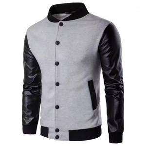 Chaqueta de Béisbol Personalizada con Parches de Chenilla, Cremallera Interna, Mangas de PU, Diseño de Patchwork, Estilo Universitario, Unisex - Product Image 4