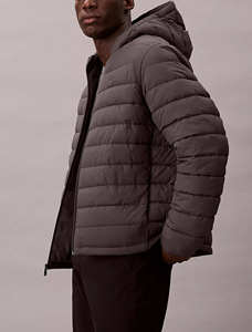 Veste matelassée légère pour homme en nylon Ripstop gris foncé, personnalisable, best-seller, pour l'extérieur - Product Image 3