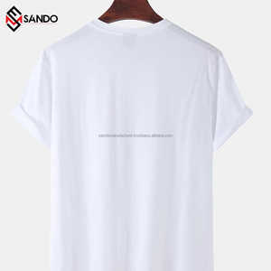 Logotipo personalizado 260gsm algodón de peso pesado cuello redondo Camiseta en blanco para hombres y mujeres hombro caído diseño impreso - Product Image 5