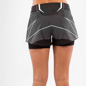 Shorts de sport pour homme à taille haute, imprimé géométrique, séchage rapide, avec empiècements et taille élastique - Product Image 5