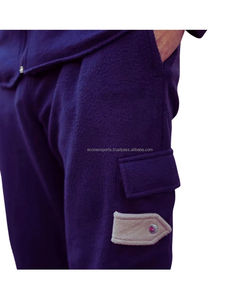 Ensemble de vêtements de sport d'hiver pour homme sur mesure OEM, respirant, jogging à capuche, vêtements de sport de gym, réversible, 2 pièces, gants de course, plus uni - Product Image 6