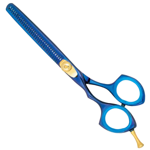 Ciseaux de coiffure professionnels bleus en acier inoxydable de 6,0 pouces pour la coupe et l'éclaircissement des cheveux, outils de beauté pour salon, ciseaux de barbier - Product Image 1