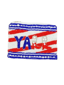 Handmade Beaded Butterfly Coin Purse Colorful Seed Bead Embroidered Zipper Pouch <b>Small</b> Boho <b>Wallet</b> Bag - Product Image 4