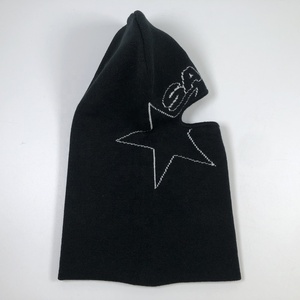 OEM High Quality Acrylic Unisex One Hole Black Winter Balaclava Hat Custom Jacquard Knitted Ski Mask - Product Image 5