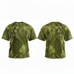 เสื้อยืดแขนสั้นลายพรางพิมพ์ลายทหาร สตรีทแวร์ OEM ODM เนื้อผ้านุ่ม ทนทาน ระบายอากาศได้ดี เหมาะสำหรับใส่ลำลองและกิจกรรมกลางแจ้ง ผลิตจากผ้าฝ้าย ดีไซน์ทันสมัย สำหรับผู้ชาย - Product Image 2