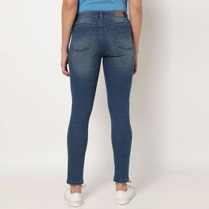 Jeans de Mezclilla para Mujer 2026, Corte Regular, Transpirables, Ecológicos, Cintura Media, Estilo Vintage, Rectos, Largura al Tobillo, 100% Algodón, OEM - Product Image 2