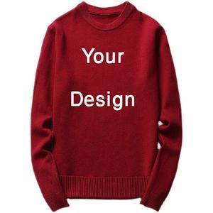 Fabricants de vêtements 2023 nouveau pull de créateur populaire avec logo personnalisé pour hommes 100% couleur unie pur coton long respirant tricoté - Product Image 6