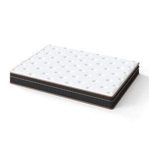 Materasso Completo da 12 Pollici con Molle Insacchettate, Bordo Nero e Oro, Rivestimento Bianco, Supporto Medio-Rigido, Rinfrescante, Traspirante, Comprimibile - Product Image 2