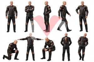 Veste de moto en cuir noir pour homme, couleur cuivre, à blocs de couleurs, manches longues, coupe-vent, style racing - Product Image 6
