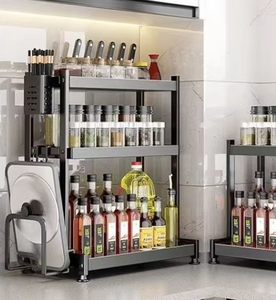 Estante de Cocina de Acero al Carbono de 3 Niveles, Organizador de Condimentos, Soporte para Encimera, Fabricación OEM/ODM en Vietnam - Product Image 3