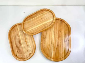 Plateau de service rectangulaire en bois avec poignées latérales pour le thé, le café, le petit-déjeuner et l'utilisation en hôtel et restaurant - Product Image 2