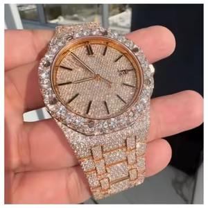 Reloj de Diamantes Moissanite de Alta Calidad para Hombre, Resistente al Agua, Movimiento Mecánico, Estilo Lujoso y Moderno, Disponible para la Venta - Product Image 5