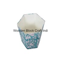Poubelle à couvercle roulant écologique à imprimé floral, capacité personnalisable, pour usage domestique et extérieur