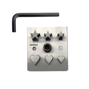 Juego de 6 Cortadores de Discos de Acero Inoxidable en Forma de Estrella y Corazón, Diferentes Tamaños: 13mm, 16mm y 19mm, Ambas Formas - Product Image 1