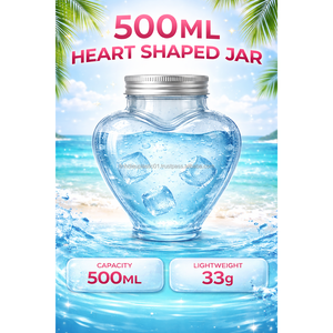 Premium <b>500ml</b> Clear <b>Glass</b> Bottle Food-Grade Virgin Plastic PET with Twist Cap Beverage Jar - Product Image 3