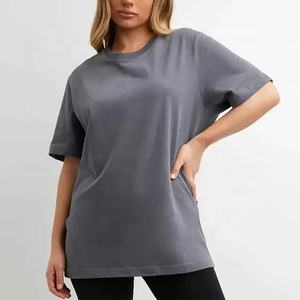 Camisetas lisas de mujer con logotipo personalizado, camiseta informal de gran tamaño para mujer, camiseta unisex personalizada de buena calidad - Product Image 3