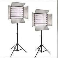 Lumière vidéo portable GTS 6 Bank Studio Light 300W, alimentation AC, 10kg, légère, température de couleur réglable 2500-6500K, 100-240V