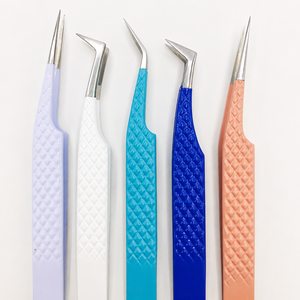 Ensemble de pinces à épiler professionnelles en acier inoxydable colorées, pointe fine, écologiques, durables, kit d'outils de salon - Product Image 3