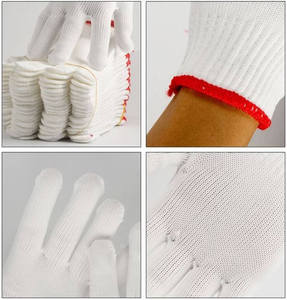 OEM Hot Selling <b>Bleached</b> White Industrial Knitted Cotton 7 oz Anti-Slip Latex-free Silicone-free Tear-Resistant Durable - Product Image 5