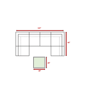 Set Divano da Esterno in Vimini Completamente Assemblato per 4 Persone con Cuscini Confortevoli - Comodo Gruppo di Sedute per Esterni - Product Image 6