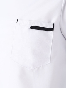 Chaqueta de Chef con Cuello Oblicuo para Hombre, Uniforme de Cocina para Hotel, Restaurante, Cantina, Panadería, Chefs, Cocineros, Catering - Product Image 6