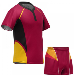 Maillot de rugby personnalisé imprimé en 3D, 100 % polyester, impression par sublimation, léger, respirant, col rond, manches courtes, maille - Product Image 3