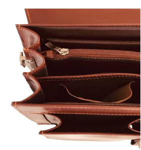 Bolsos para Portátil de Cuero Genuino, Impermeables, de Piel de Vaca, Bolsa de Mano para Portátil, Bolsa de Viaje para Computadoras con Bolsas de Almacenamiento - Product Image 5