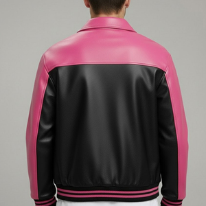 Men's Genuine Leather Stand Collar <b>Waterproof</b> Eco-Friendly Outerwear <b>Jacket</b> High Quality Zipper <b>Long</b> Sleeve Winter <b>Jacket</b> Men - Product Image 2