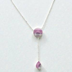 Collier en argent sterling 925 avec pendentif en forme de Y en fluorite, pierres précieuses naturelles rondes et en forme de poire, pendentif en moissanite pour femmes - Product Image 1