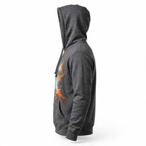 Sweat-shirt à capuche pour homme, imprimé abstrait effet éclaboussures, en molleton bouclette, décontracté, avec poches, coupe classique, tricoté, 100 % polyester, tendance - Product Image 3