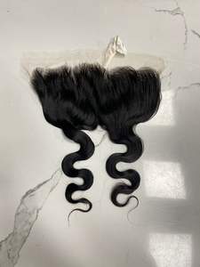 Top qualité 100% Frontal HDLace Extensions de cheveux humains non transformés corps ondulé petits nœuds dentelle de cheveux vierges pour les femmes noires - Product Image 5